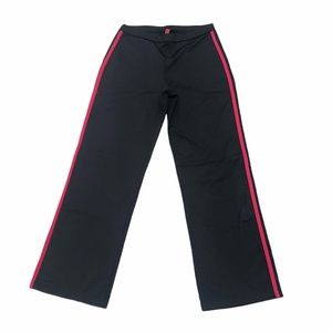 CITY TECH BY CITY LIGHTS BLACK WITH RED STRIPES WIDE LEG YOGA LOUNGE PANTS